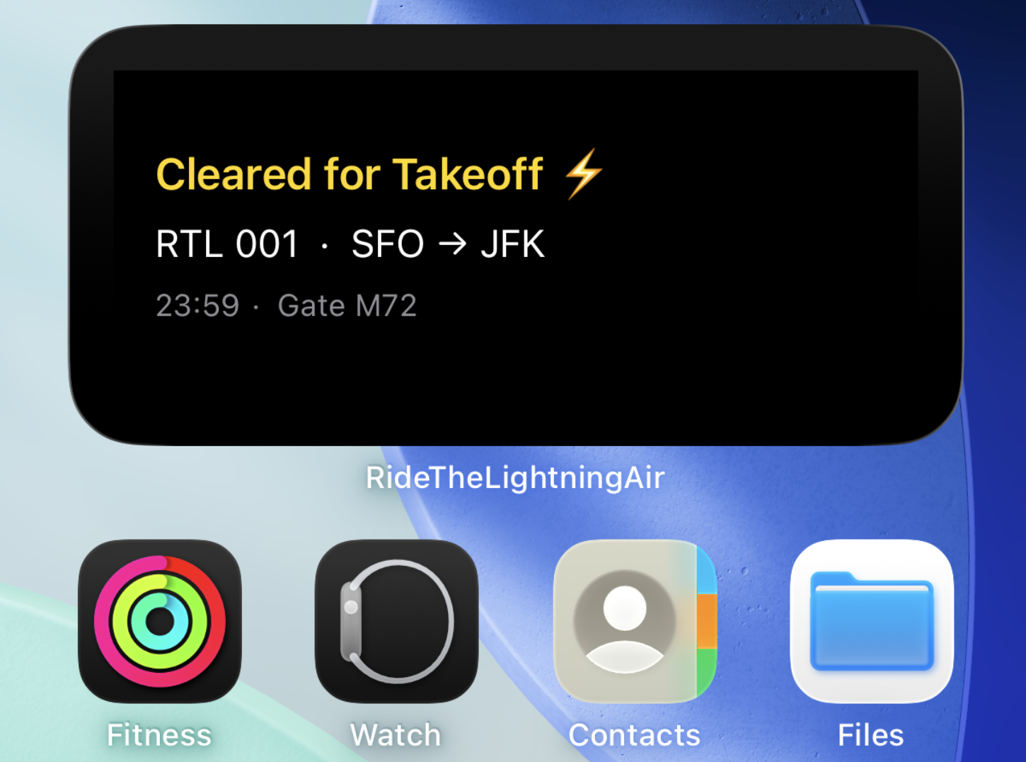 Medium widget — Cleared for Takeoff