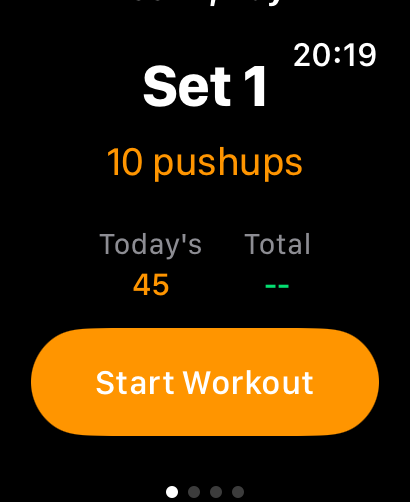 PushTo100 Apple Watch Screenshot 1