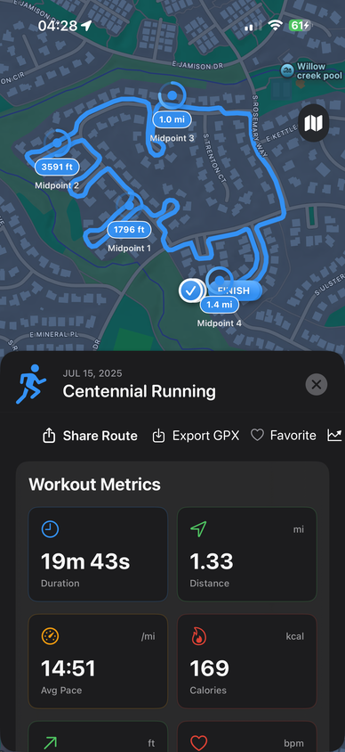 Workout Wanderer Screenshot 1 - Route Mapping
